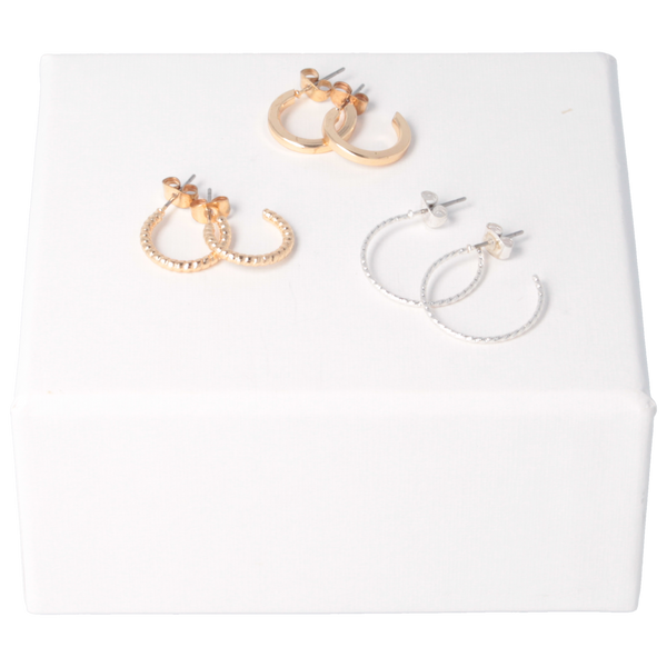 Parsa Beauty That's me by PARSA Beauty Creolen-Set mit goldener Farbe und fröhlichen Anhängern Kostenloser Versand