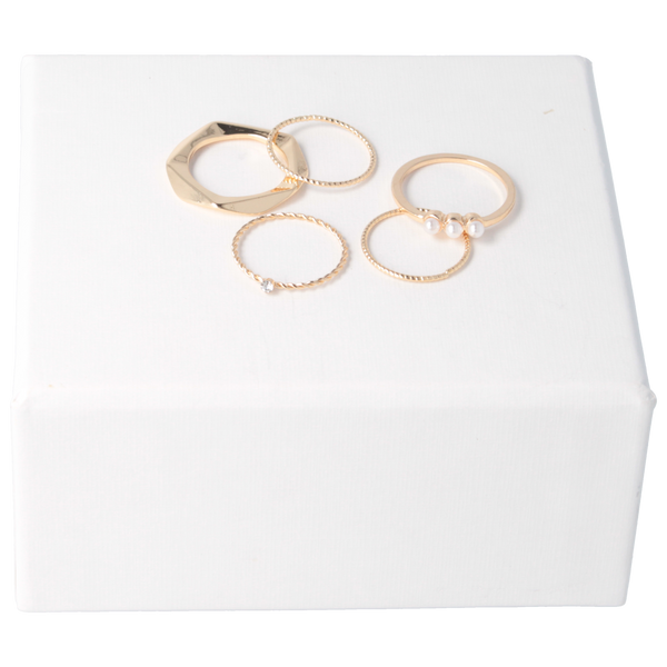 Parsa Beauty That's me by PARSA Beauty Ringset in Gold mit Perlendetails Fabrik Onlineshop