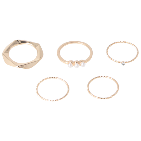 Parsa Beauty That's me by PARSA Beauty Ringset in Gold mit Perlendetails Fabrik Onlineshop