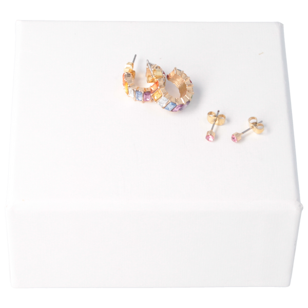 Parsa Beauty That's me by PARSA Beauty Ohhring-Set mit Goldenen Strass Creolen und passenden Steckern Begrenztes Angebot