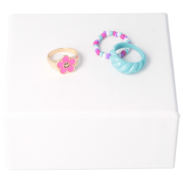 Parsa Beauty That's me by PARSA Ring-Set mit goldenem Statement Ring und zwei farbenfrohen Ringen Exklusivangebot