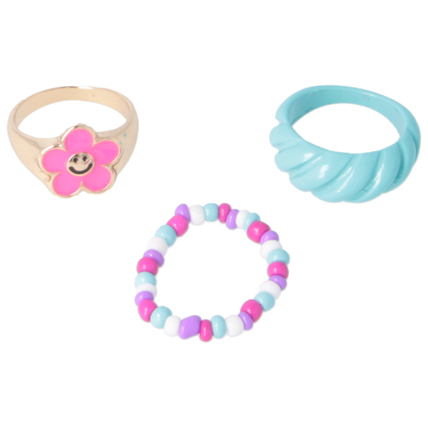 Parsa Beauty That's me by PARSA Ring-Set mit goldenem Statement Ring und zwei farbenfrohen Ringen Exklusivangebot