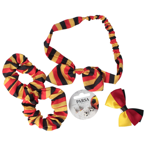 Parsa Beauty PARSA Beauty Deutschland Fanartikel Set Haarband, Schleife, Ohrringe, Scrunchies für EM und WM Verkauf