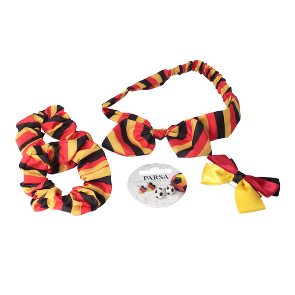 Parsa Beauty PARSA Beauty Deutschland Fanartikel Set Haarband, Schleife, Ohrringe, Scrunchies für EM und WM Verkauf