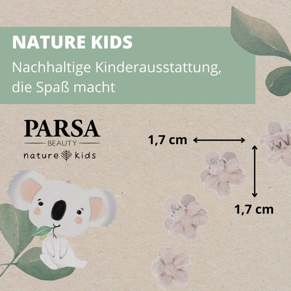 Parsa Beauty PARSA Beauty Nature Kids Haarklammer Blütenform mit Weizenstroh, 6 Stk Osterangebot