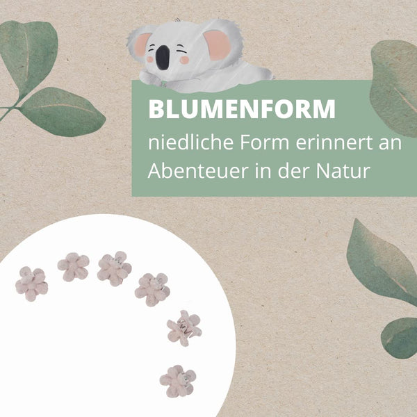 Parsa Beauty PARSA Beauty Nature Kids Haarklammer Blütenform mit Weizenstroh, 6 Stk Osterangebot