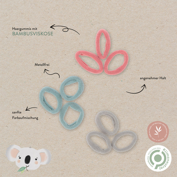 Parsa Beauty PARSA Beauty Nature Kids Haargummi gerippt mit Bambusviskose, 9 Stk Muttertagsangebot