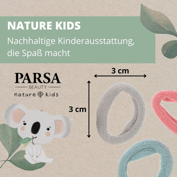 Parsa Beauty PARSA Beauty Nature Kids Haargummi gerippt mit Bambusviskose, 9 Stk Muttertagsangebot
