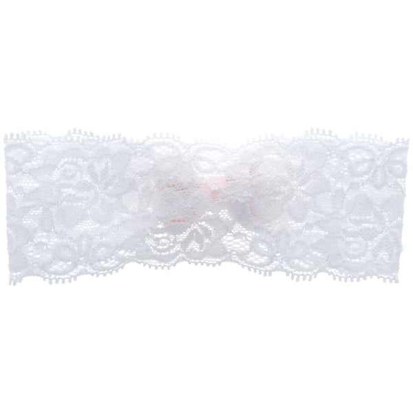 Parsa Beauty PARSA Baby Haarband weiß Spitze mit rosa Schleife Exklusive Angebote