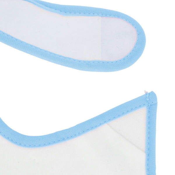 Parsa Beauty PARSA Baby Lätzchen mit Klettverschluss wasserdicht in weiß mit blauem Bündchen Neuheiten