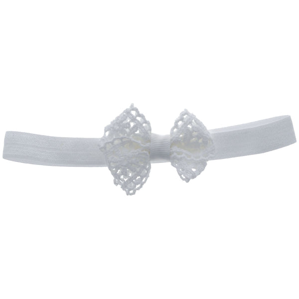 Parsa Beauty PARSA Baby Haarband weiß mit Spitzenschleife 1Stk Tägliche Deals