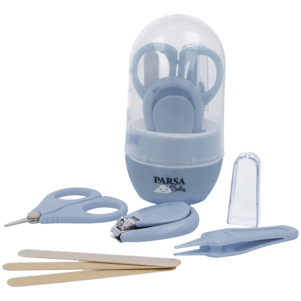 Parsa Beauty PARSA Baby 6-teiliges Nagel-Pflegeset, Nagelknipser, Nasenpinzette, Baby Maniküre Schere Neugeborenen-Set für Jungs Zeitbegrenzte Promotion