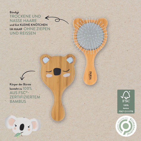 Parsa Beauty PARSA Beauty Nature Kids Wet&Dry Bürste Koalaprint aus FSC®-zertifiziertem Bambus im Angebot