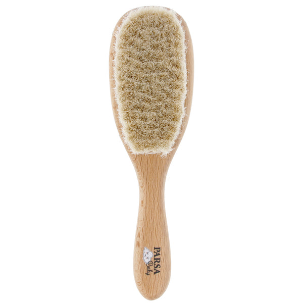 Parsa Beauty PARSA Baby Haarpflegebürste mit Ziegenhaar aus FSC®-zertifiziertem Buchenholz für die Pflege von feinem Babyhaar und empfindlicher Kopfhaut Günstiger Verkauf