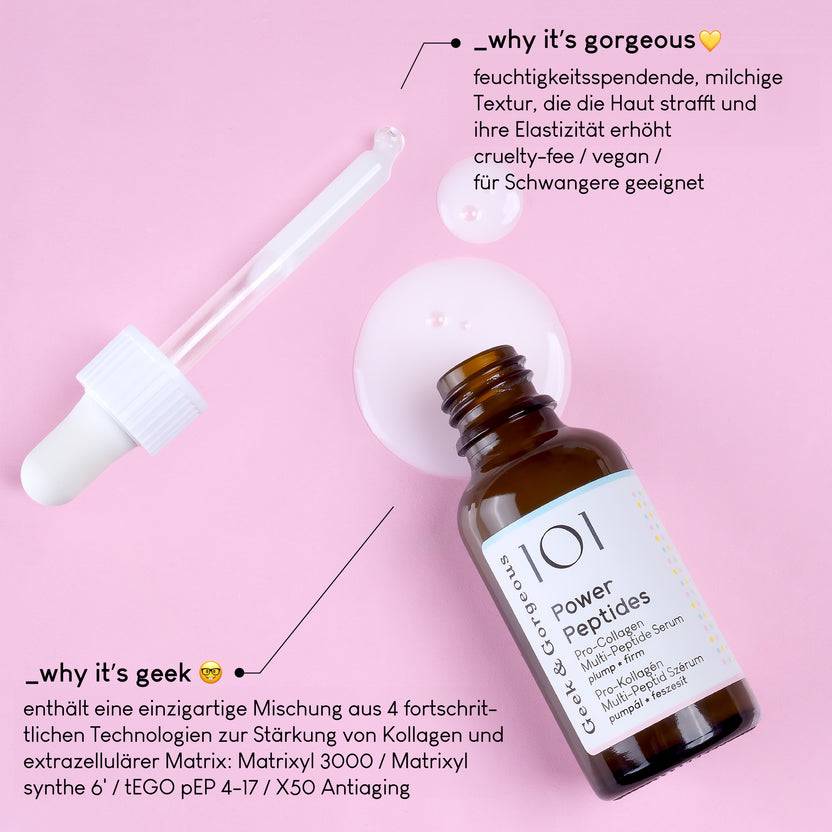 Geek & Gorgeous Power Peptides (30ml) Clearance-Verkauf