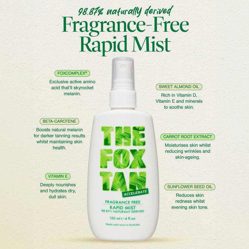 The Fox Tan Fragrance Free Rapid Tanning Mist (120ml) Jubiläumsangebot