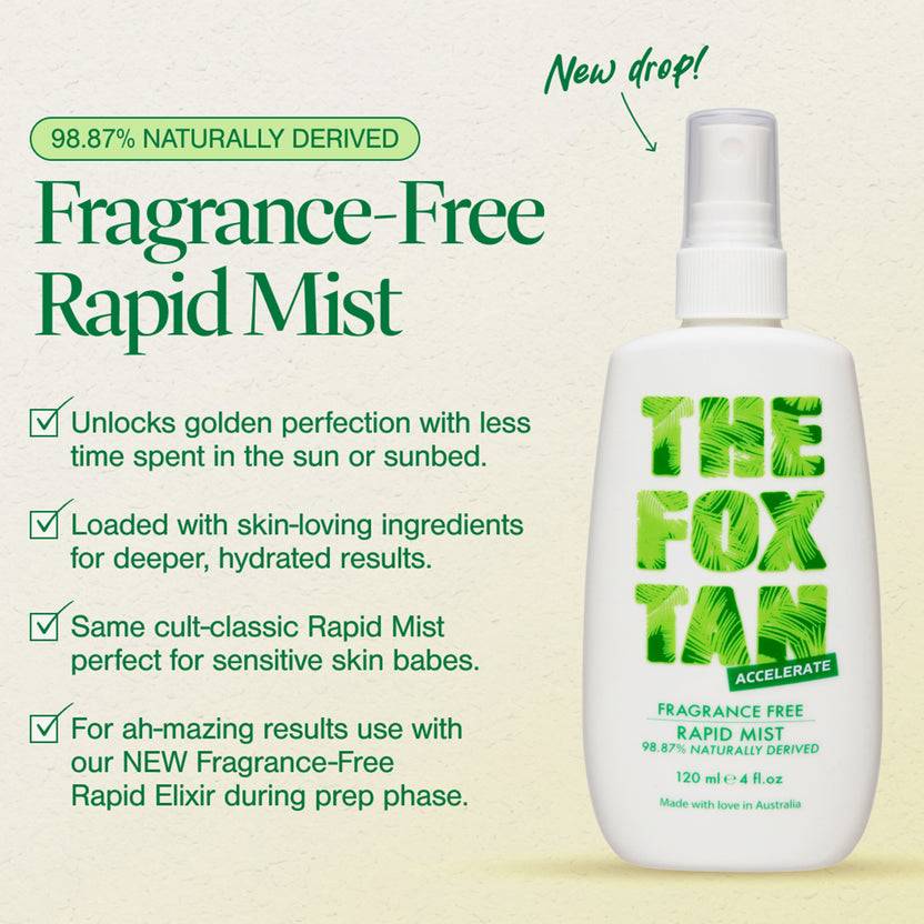 The Fox Tan Fragrance Free Rapid Tanning Mist (120ml) Jubiläumsangebot