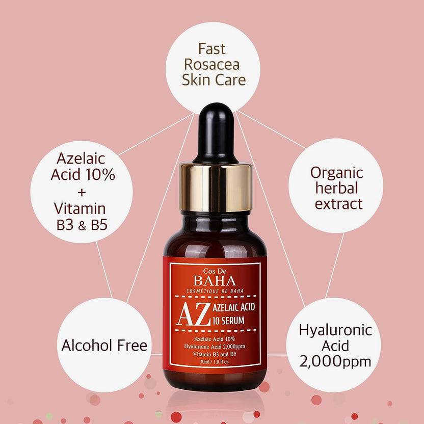 Cos de Baha Azelaic Acid 10% Serum 30ml (AZ) (30ml) 50% Rabatt für begrenzte Zeit