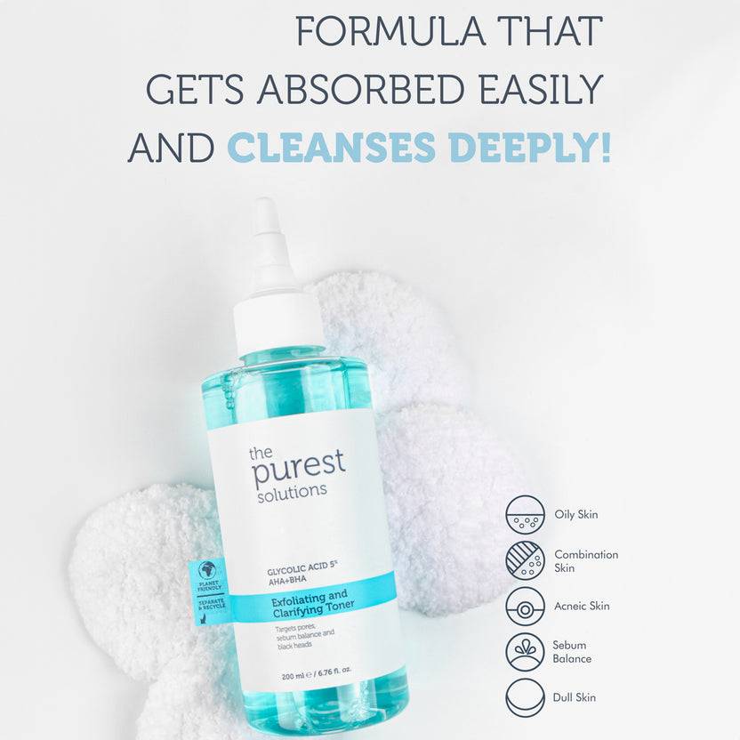 The Purest Solutions 5% Glycolic Acid + AHA & BHA Exfoliating and Clarifying Toner (200ml) Rabatte dieses Monats