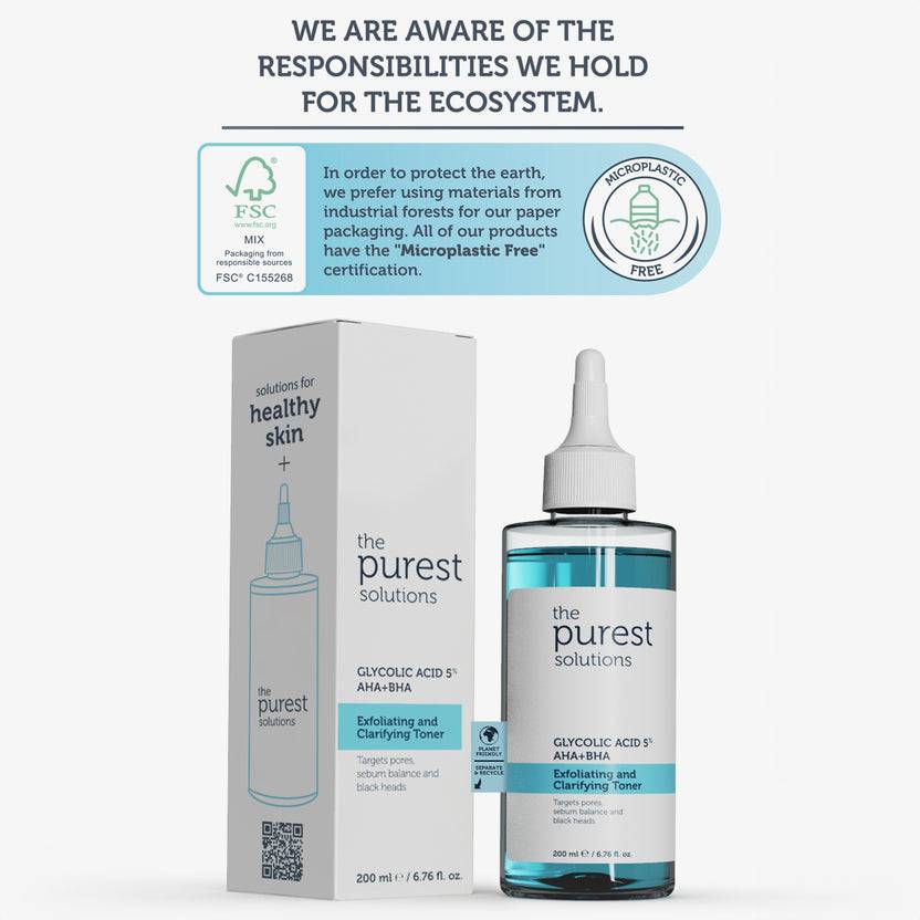 The Purest Solutions 5% Glycolic Acid + AHA & BHA Exfoliating and Clarifying Toner (200ml) Rabatte dieses Monats