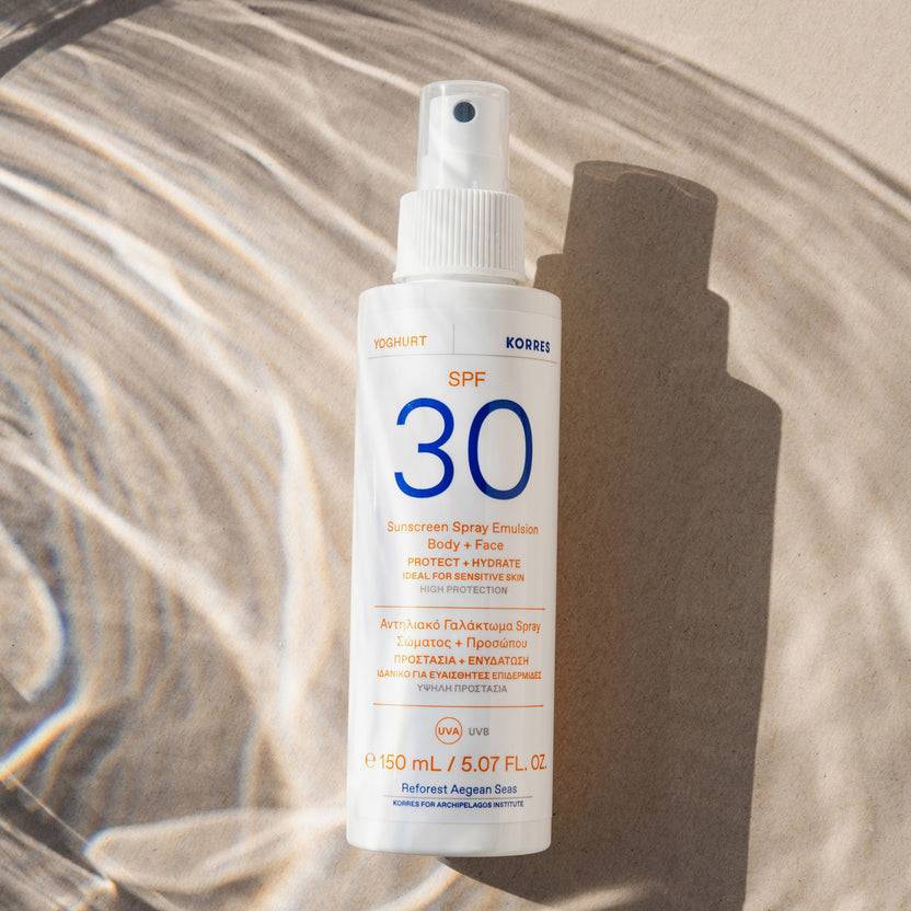 KORRES Yoghurt Sonnenschutz Sprüh-Emulsion für Gesicht & Körper SPF30 (150ml) Angebote