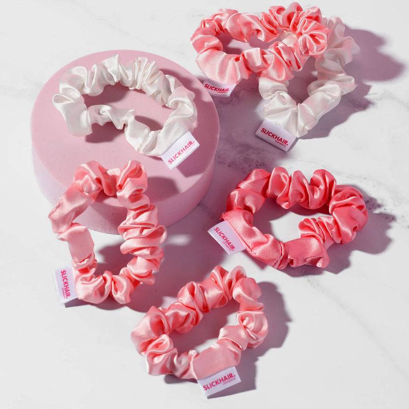 Slick Hair Skinny Silky Scrunchies Set (6 Pack) Bis zu 50% Rabatt