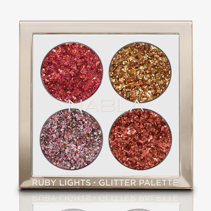 NABLA Cosmetics Ruby Lights Glitter Palette (4g) Vierteljährliche Förderung