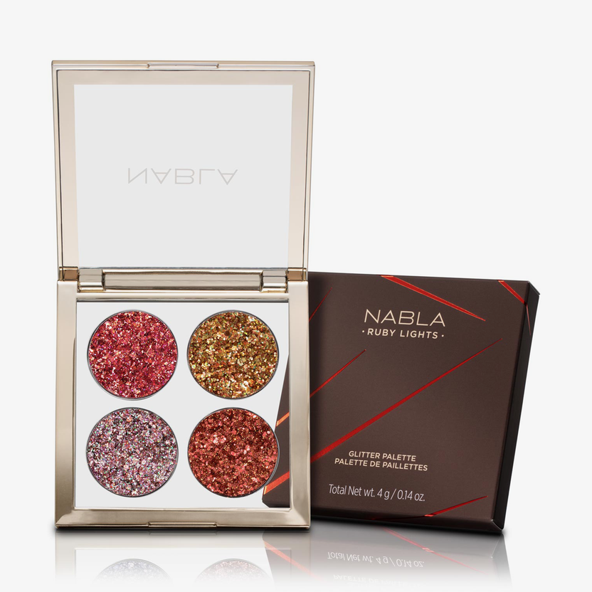 NABLA Cosmetics Ruby Lights Glitter Palette (4g) Vierteljährliche Förderung