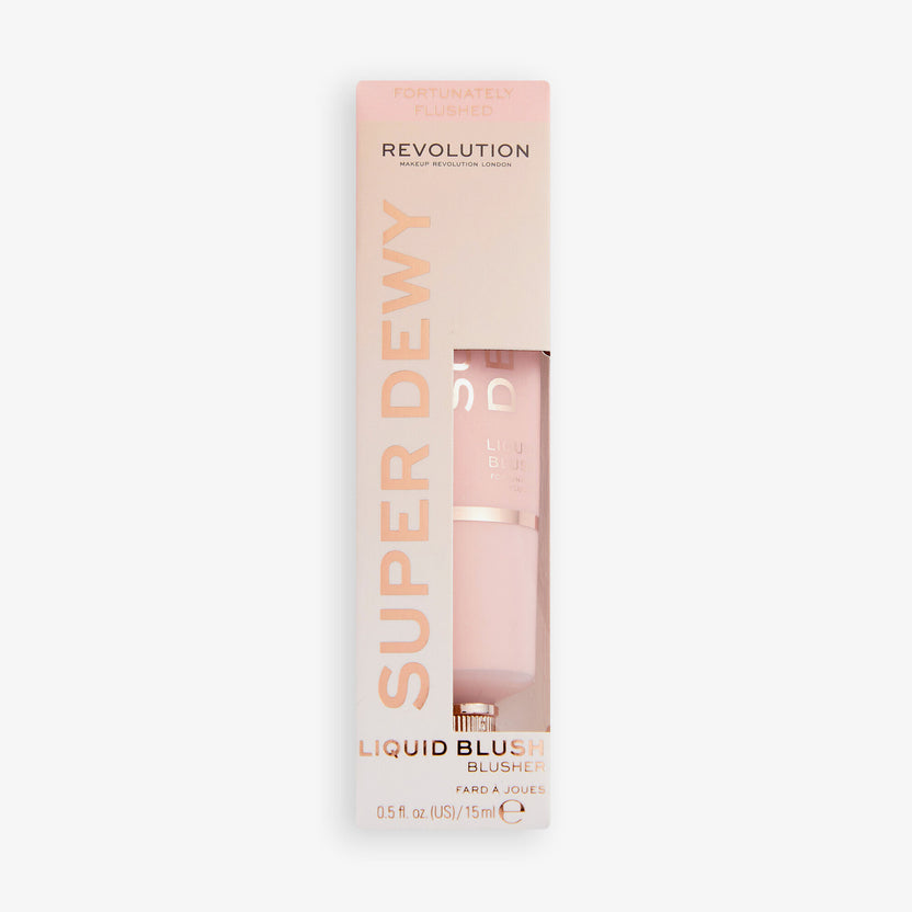 Revolution Makeup Superdewy Liquid Blush Fortunately Flushed (15ml) Super Rabatt