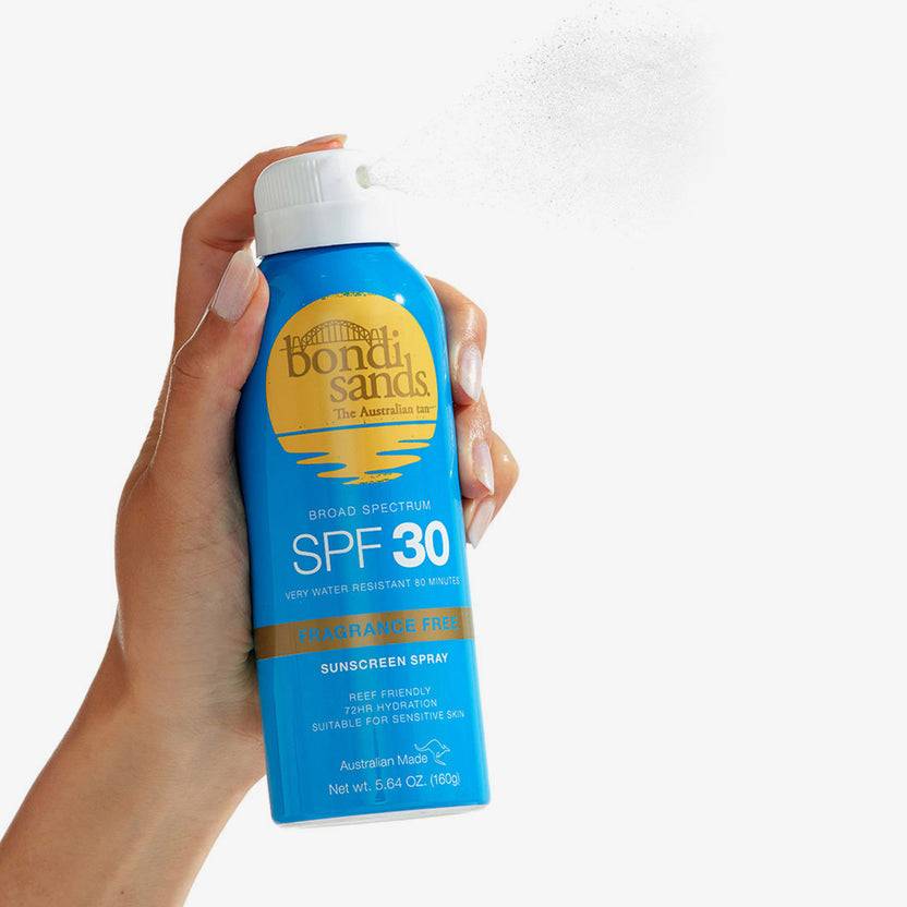 Bondi Sands SPF 30 Aerosol Mist Spray Fragrance Free (160g) 2025