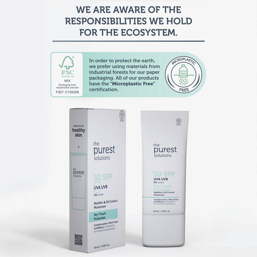 The Purest Solutions 50+ SPF UVA/UVB Dry-Touch Protection Mattifier & Oil Control Moisturizer Sunscreen (50ml) Bis zu 60% Rabatt