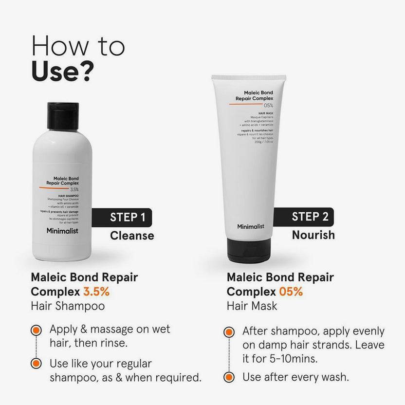 Minimalist Maleic Bond Repair Complex 3.5% Hair Shampoo (250ml) Fabrikladen