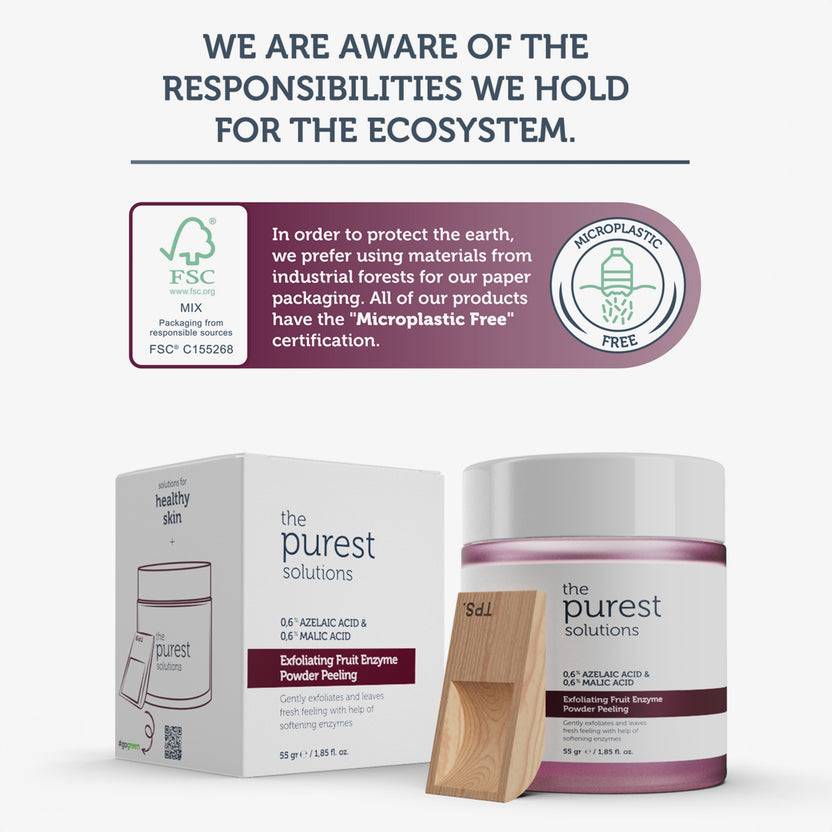 The Purest Solutions 0,6% Azelaic Acid + 0,6% Malic Acid Exfoliating Fruit Enzyme Powder Peeling (55g) Letzte 2 Tage