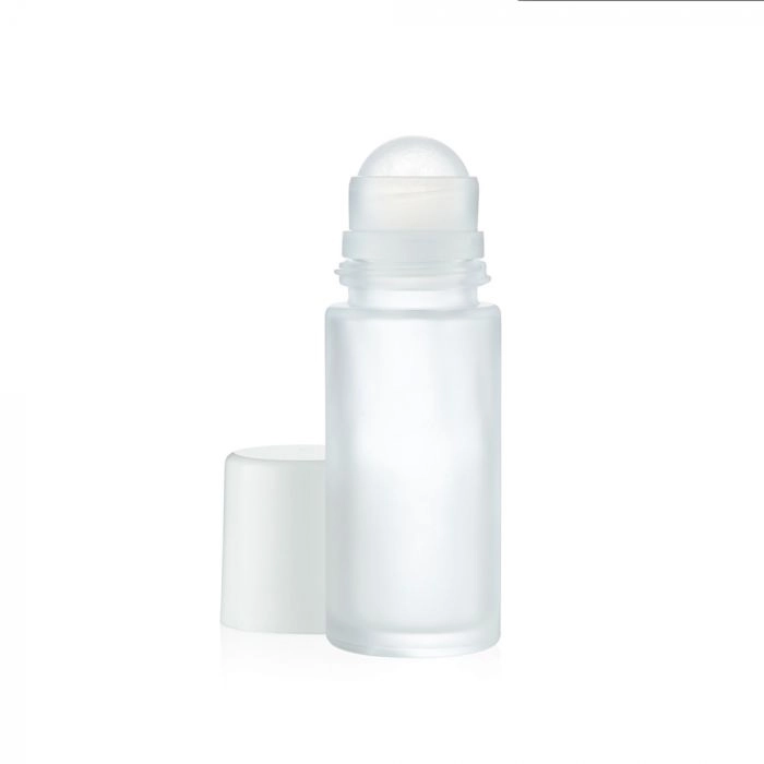 Spinnrad Roll-on Flasche aus mattem Glas für selbstgemachte Deos, Fleckenmitttel oder zum Verteilen von Flüssigkeiten, inklusive Deckel Neuheiten