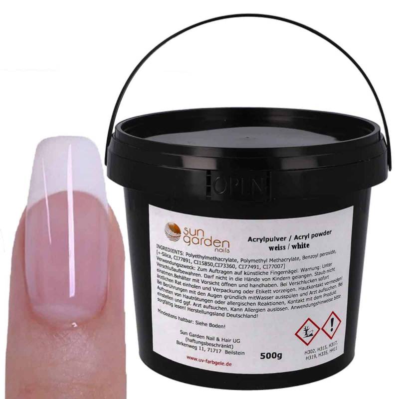 Sun Garden Nails Nagel Acryl Pulver weiß Riesige Rabatte