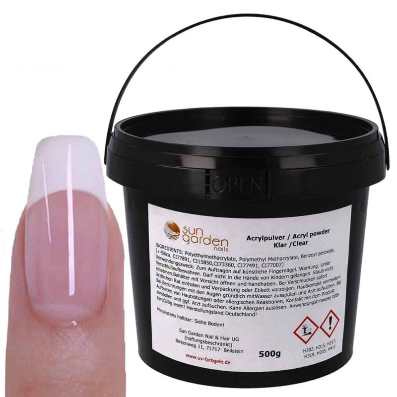 Sun Garden Nails Nagel Acryl Pulver klar Clearance-Verkauf