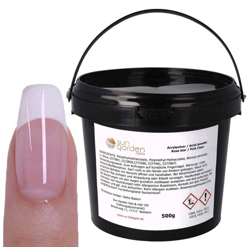 Sun Garden Nails Acryl Pulver rose / klar Fabrikladen