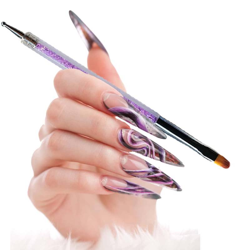 Sun Garden Nails Spot Swirl Dotting Tool & Gelpinsel aus Rotmarderhaar - Rounded 2in1 Verkauf