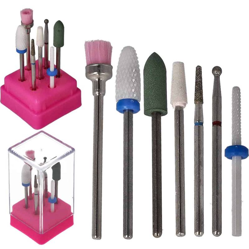 Sun Garden Nails 7tlg. Bit Set Nagel Fräser Aufsätze - Set 6 Bestseller