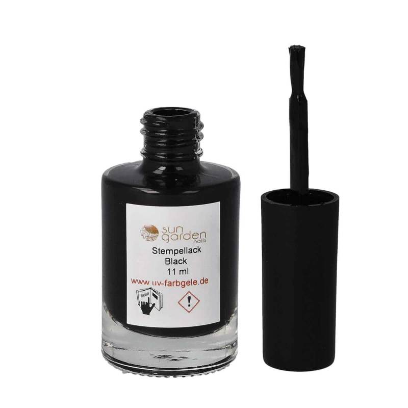 Sun Garden Nails 11ml Stempellack - Schwarz Räumungsverkauf