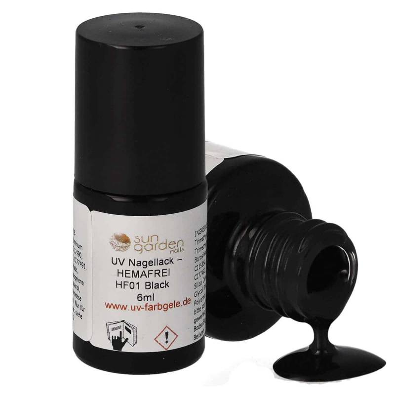 Sun Garden Nails UV Nagellack 6ml - HEMA-FREI - Schwarz & Weiß Töne Kauf eins, bekomm eins gratis