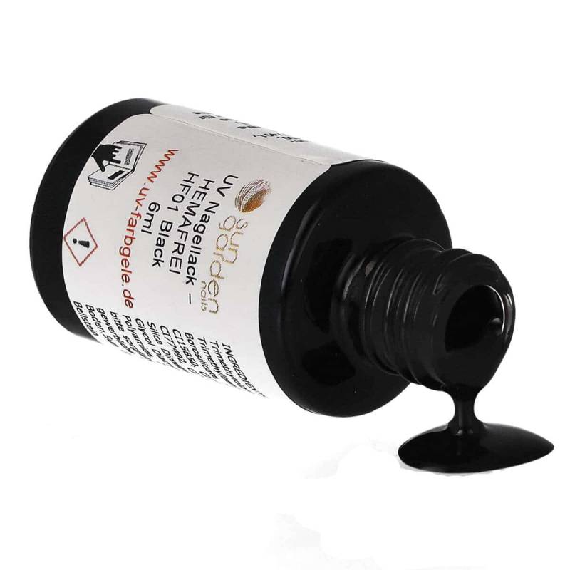 Sun Garden Nails UV Nagellack 6ml - HEMA-FREI - Schwarz & Weiß Töne Kauf eins, bekomm eins gratis