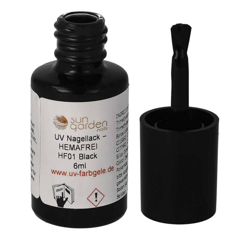 Sun Garden Nails UV Nagellack 6ml - HEMA-FREI - Schwarz & Weiß Töne Kauf eins, bekomm eins gratis