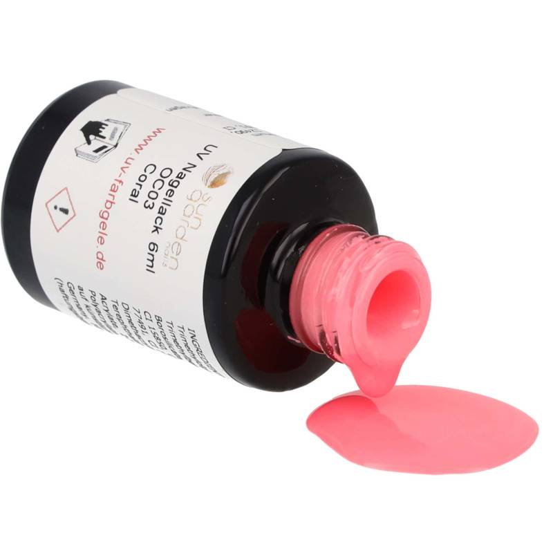 Sun Garden Nails UV Nagellack 6ml - One Coat Line - rot & orange Töne Super Sparpreis