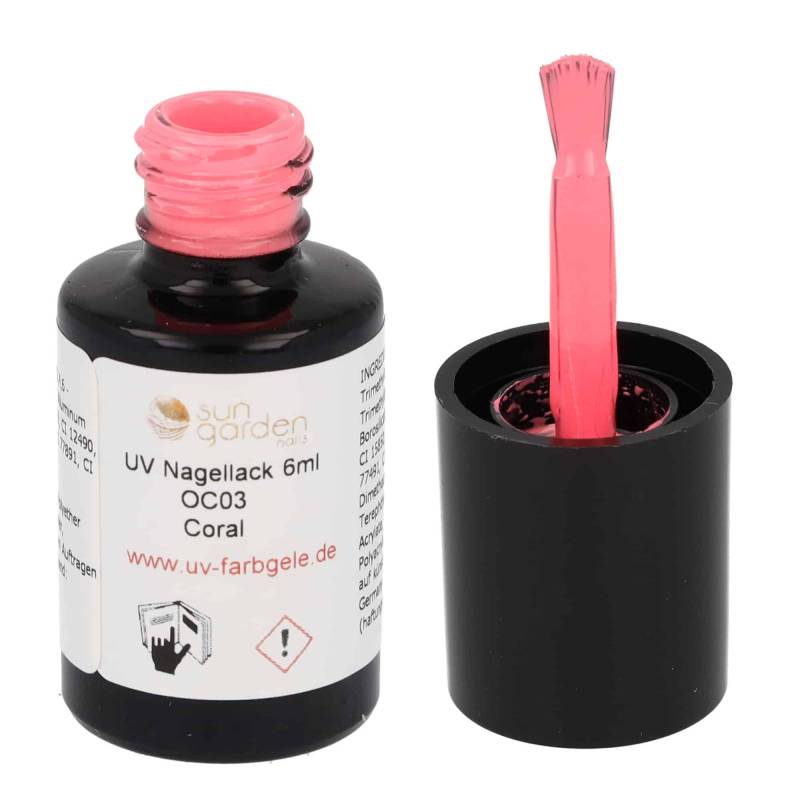 Sun Garden Nails UV Nagellack 6ml - One Coat Line - rot & orange Töne Super Sparpreis