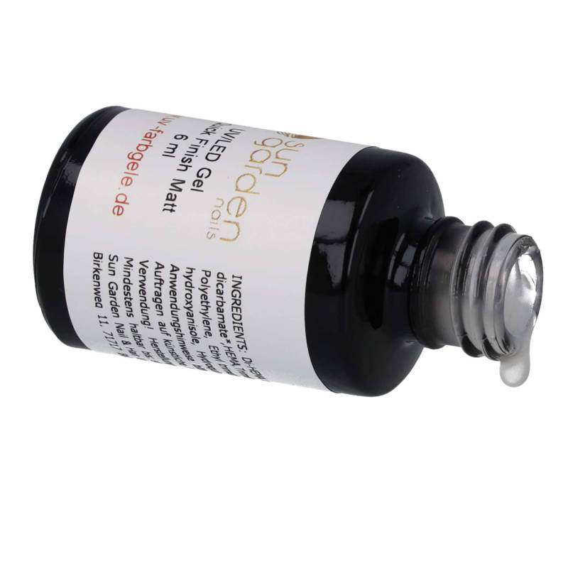 Sun Garden Nails 6ml UV Gel Matt Look Finish Klar - Pinselflasche Vierteljährliche Förderung