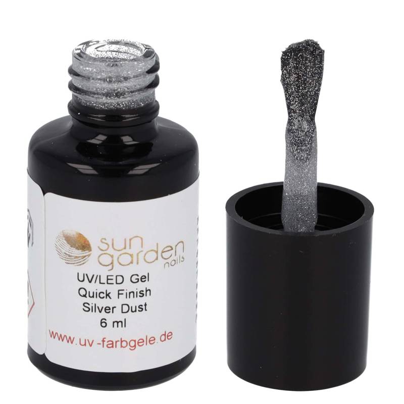 Sun Garden Nails 6ml UV Gel Quick Finish Pinselflasche - Silver Dust Discount Store für neue Produkte