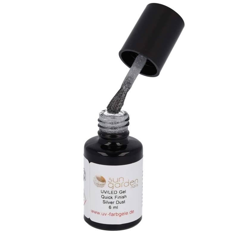 Sun Garden Nails 6ml UV Gel Quick Finish Pinselflasche - Silver Dust Discount Store für neue Produkte