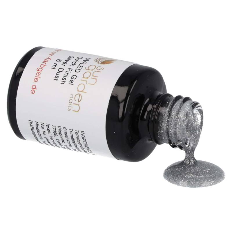 Sun Garden Nails 6ml UV Gel Quick Finish Pinselflasche - Silver Dust Discount Store für neue Produkte