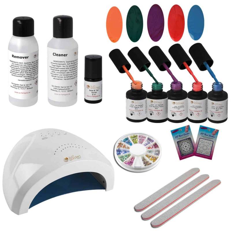 Sun Garden Nails UV Nagellack Gel Set ATHEN + UV GERÄT Angebote